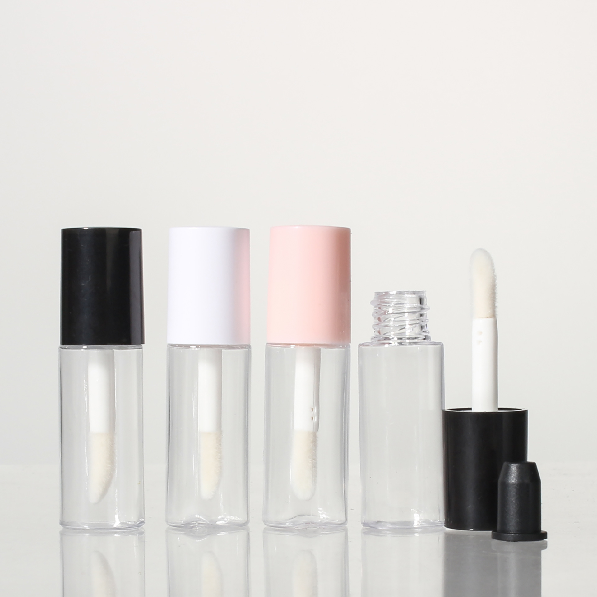 En stock 3ml rimel tubo crecimiento líquido mini muestra brillo de labios tubo embalaje sub-botella Lipglosstubo