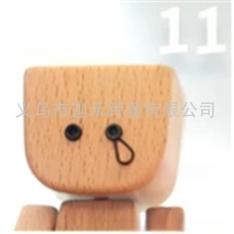 跨境新款Shaking Feet Wooden Doll木头人汽车装饰摆件|undefined