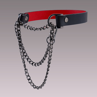 Puppy Choker suffocating first-layer cowhide collar original female collar Choker male M high-end collar