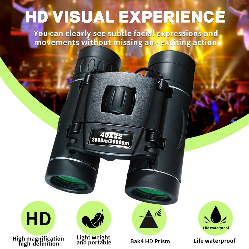 外贸批发工厂高清40x22双筒望远镜 8x21 500x25光学仪器儿童玩具