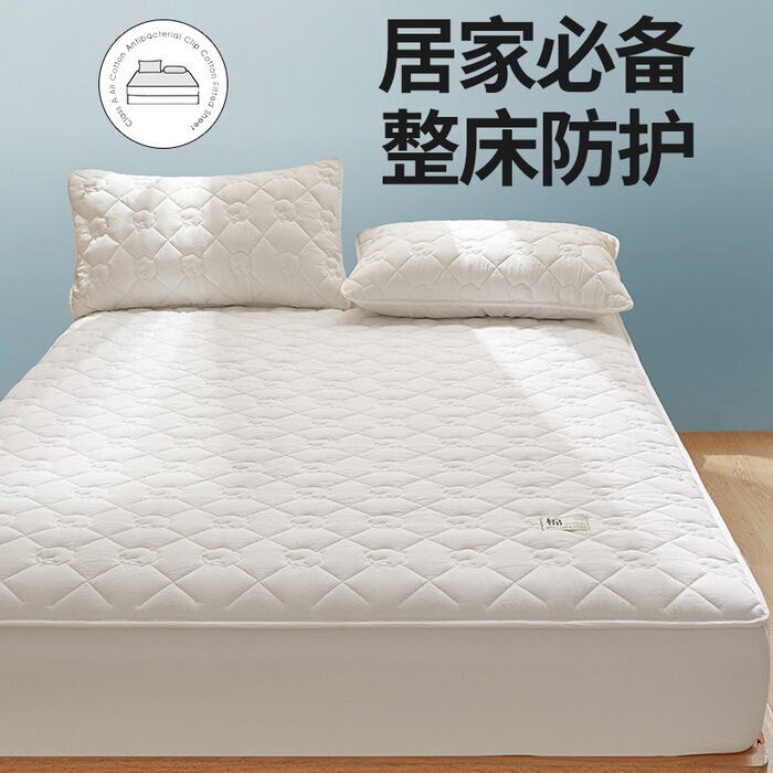 クラスA抗菌内外綿100%新疆綿充填キルティングベッドシーツカバー厚みのあるオールインクルーシブマットレスプロテクター|undefined