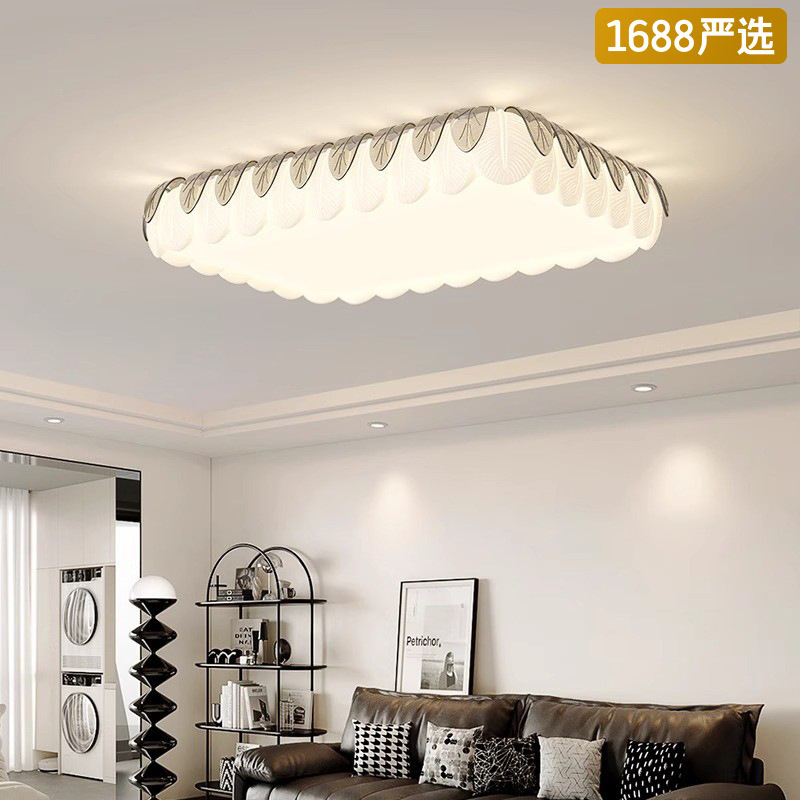 [Seleccionado cuidadosamente] Lámpara de techo de hojas creativas de estilo crema, dormitorio moderno simple, habitación cálida, comedor, sala de estudio, lámpara