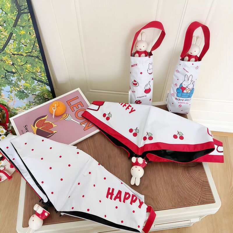 Miffy Genuine Umbrella, Cute, Compact, Portable, Foldableable, Good-Looking, Sunny or Rainy, Dual-Use Sun Protection 50% off Sunshade Umbrella