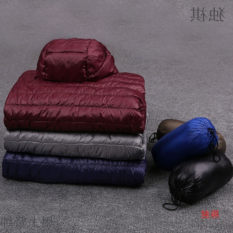 厂家批发2023轻薄款带帽羽棉棉服立领男士冬装连帽短款外套加大码