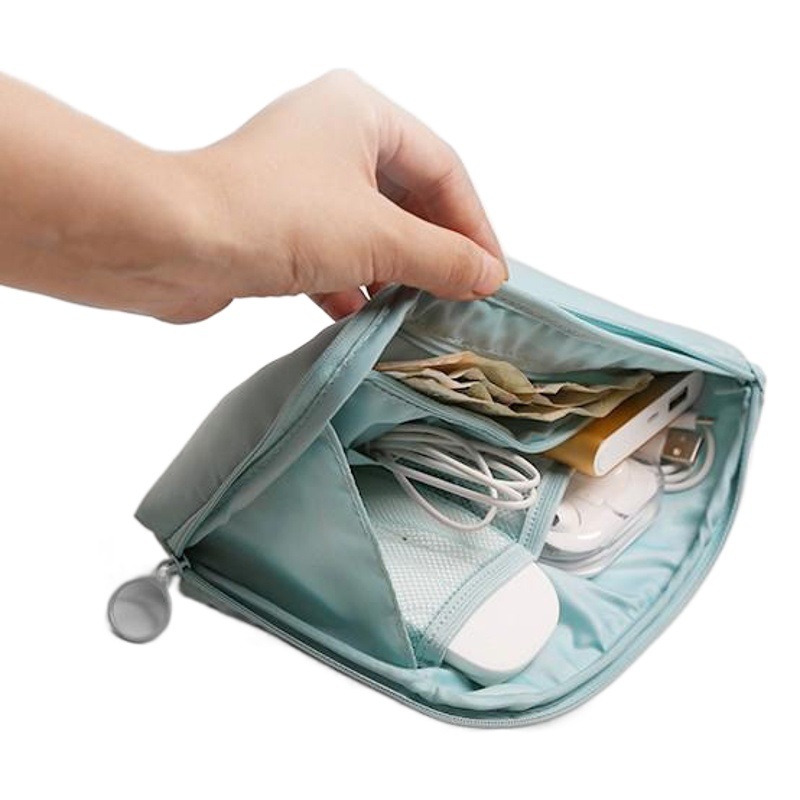 Bolsa de almacenamiento de viaje a prueba de golpes bolsa de almacenamiento de organización digital cable de datos Banco de energía bolsa de almacenamiento digital bolsa de almacenamiento lápiz labial