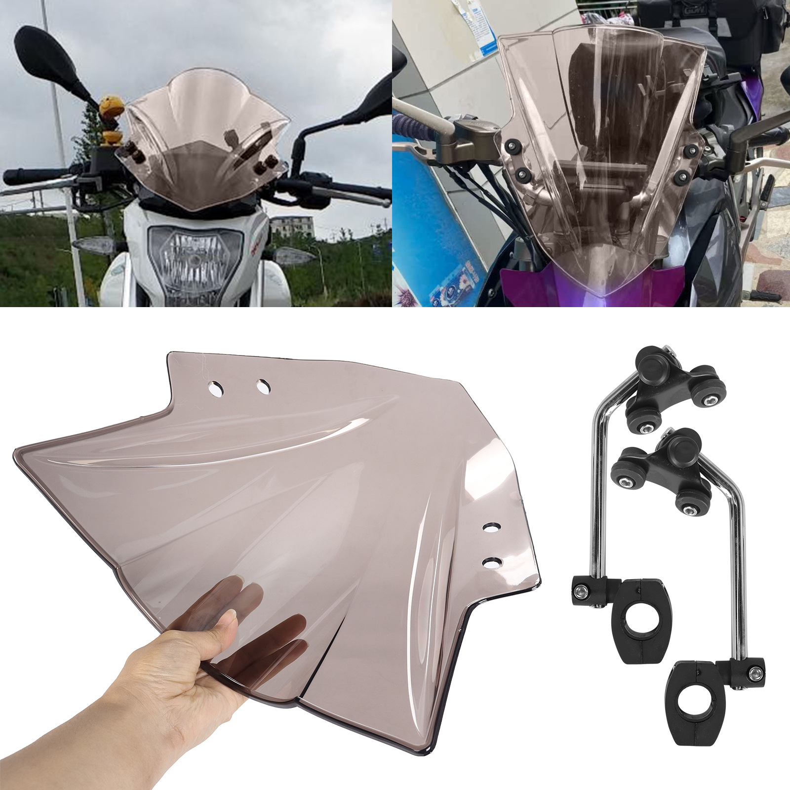 Windshield Windscreen Fairing for Kawasaki 300 R EX300 EX300R 2013-2017
