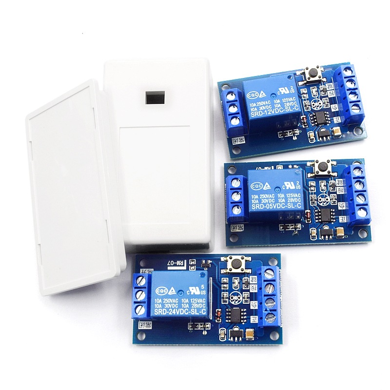 5/12/24V单键双稳态开关 双稳态继电器模块汽车改装/一键启停自锁