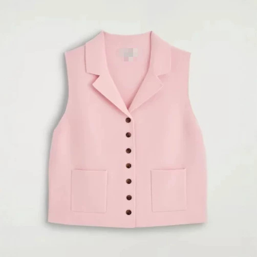 Bm&Md&Za New Summer Women's Slim-Fit Flat Lapel Knitted Vest 1329858003