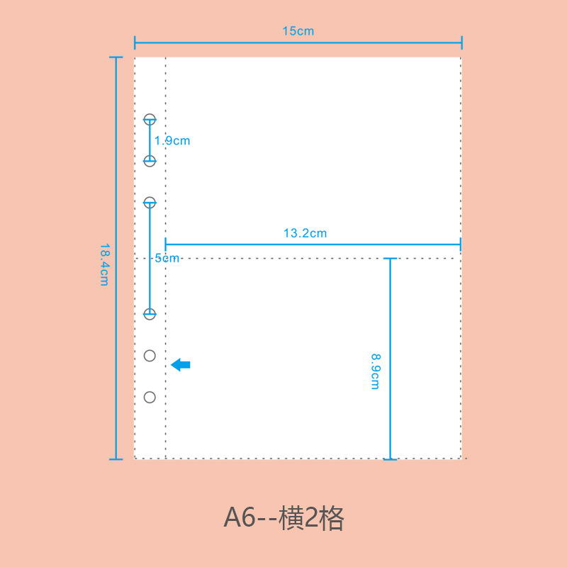 A5 reemplazo de álbum de hojas sueltas colección de bolsa de almacenamiento de tarjeta pequeña estrella de 3 pulgadas y 5 pulgadas 4-grid High transparente 6-hole bolsa de álbum de hojas sueltas