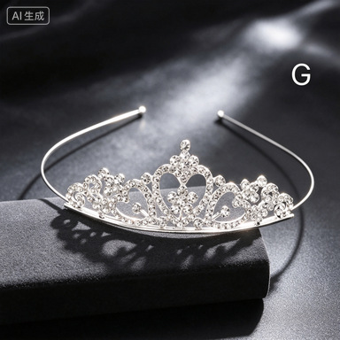 Diadema de Corona con Pedrería para Niñas de Aleación para Fiestas image 14