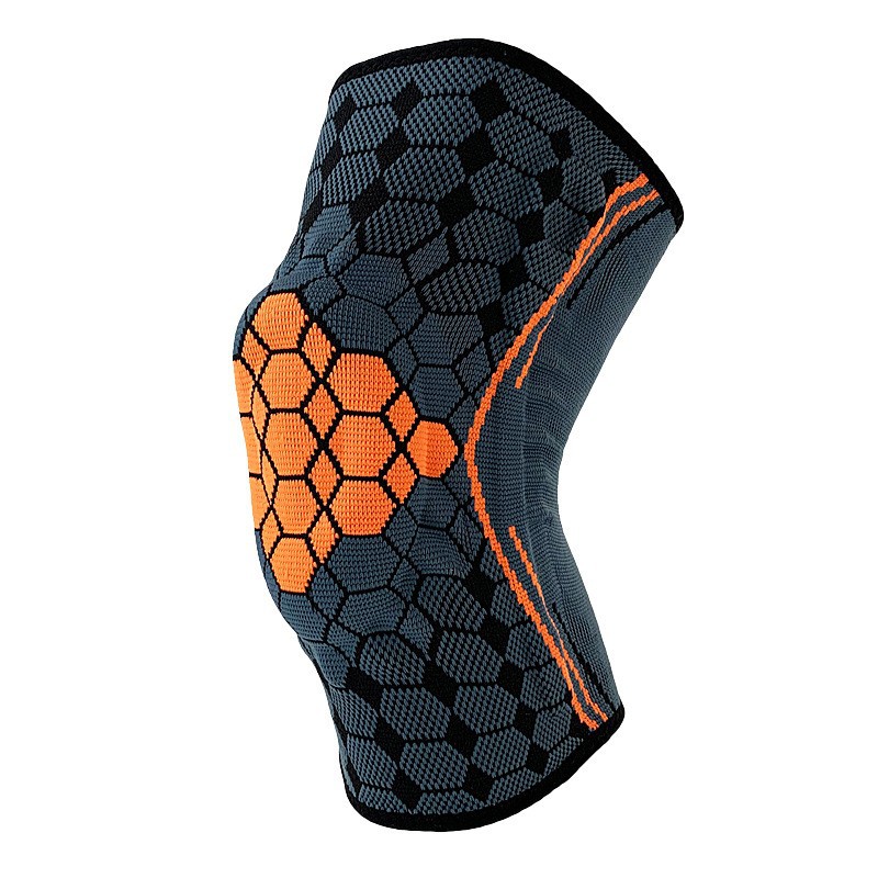 Rodillera deportiva de compresión con muelles de soporte y silicona antideslizante, ideal para correr, gimnasio y ciclismo