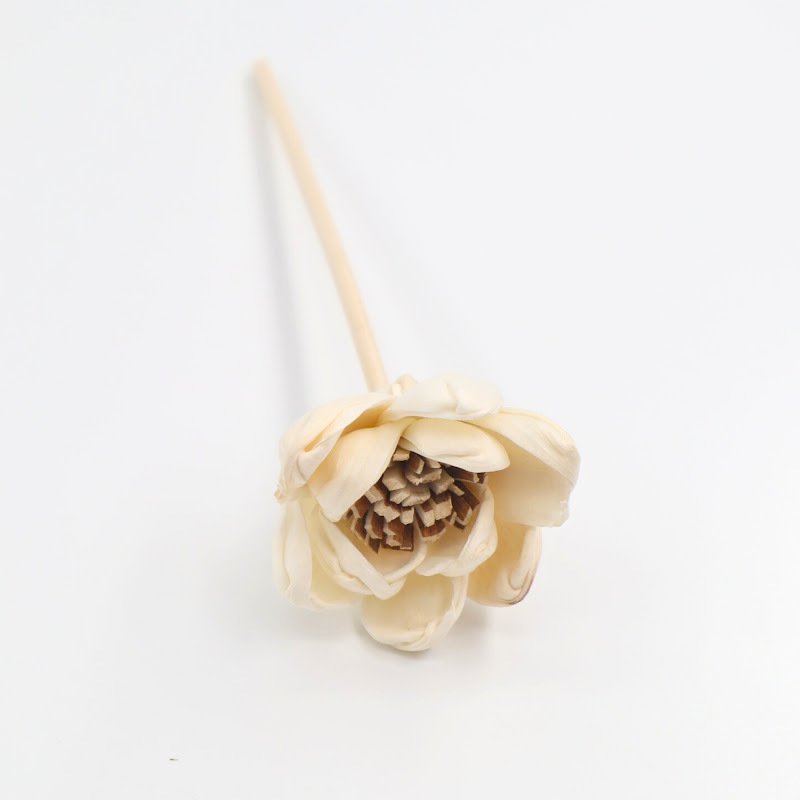 Inventario Wholesale| 4.5cm pequeña flor de loto flor de hierba nueva varilla de estilo chino flor de decoración aromática sin fuego flor seca aromática