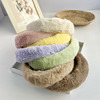 Demi-season plush sponge headband, retro hair accessory to go out, South Korea, simple and elegant design