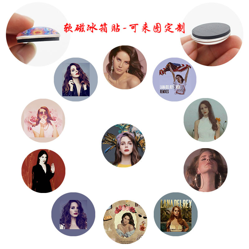 美国歌手Lana Del Rey软磁冰箱贴  音乐专辑封面时光宝石货源批发