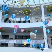 批发节日纸质热气球装饰商超幼儿园童装店橱窗纸灯笼4店吊顶美陈