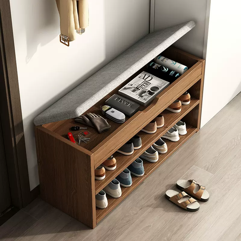 换鞋凳可翻盖简约现代家门口靴子收纳凳储物凳可坐式穿鞋凳矮凳