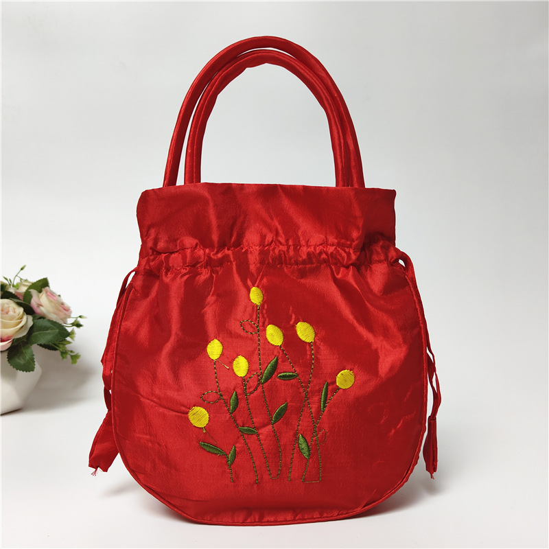 Women's Gender Vacation Style Bucket Shape Small Size Women's Small All Seasons Silk Vacation Bucket Bag