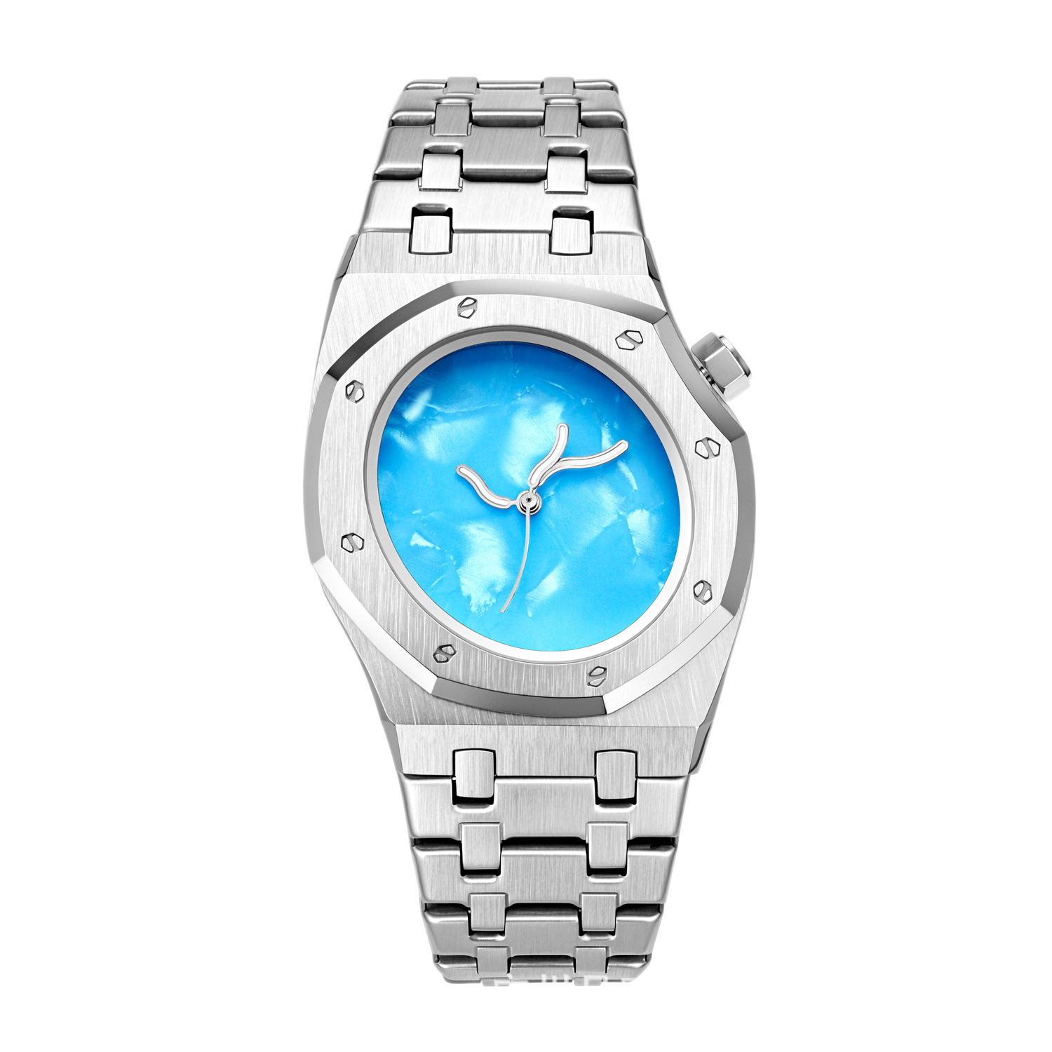 New Octagonal Men's Watch With Original Curves, Simple And Versatile, High Aesthetic Value, Waterproof Steel Band_voghion.com