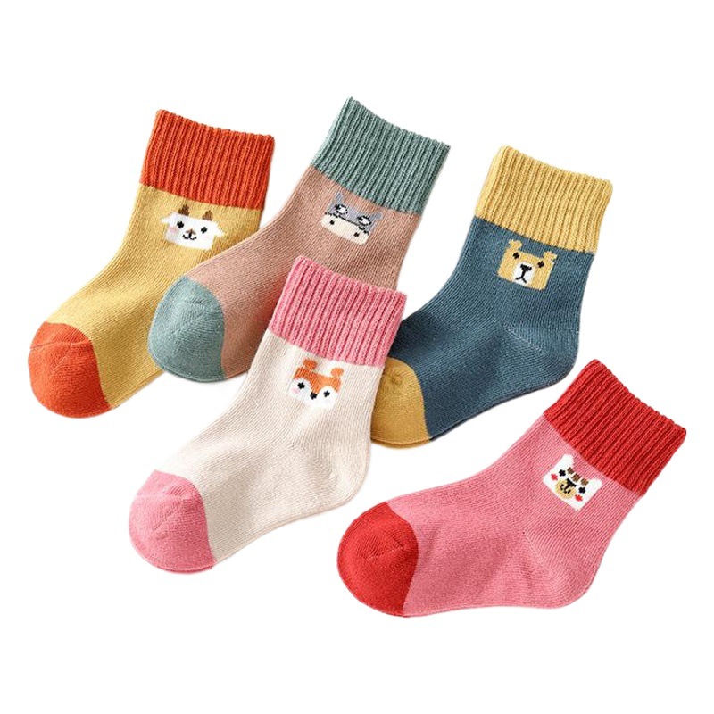 Calcetines para niños Calcetines para niños de algodón de tubo medio de otoño para bebés otoño e invierno dibujos animados para niños y niñas nuevos calcetines para bebés para hombres y mujeres
