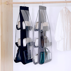 Bag storage hanging bag household double-sided multi-grid bag storage rack bedroom transparent hanging bag dustproof bag