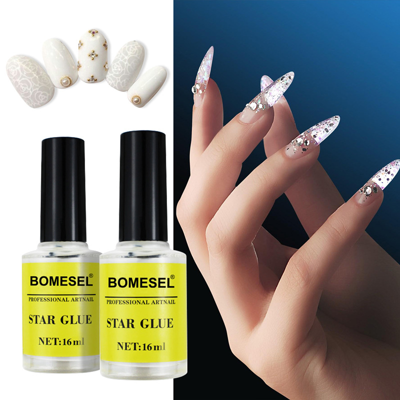 Arte de uñas 15ML pegamento de transferencia de cielo estrellado, pegamento de esmalte de uñas, firme y duradero, fábrica más vendida, tienda de uñas al por mayor, suministro especial