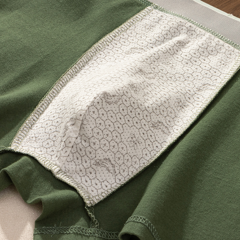 Ginseng Goji bactériano entrepierna hombre calzoncillos de algodón cuadrangular cabeza pro-piel ventilable calzoncillos deportivos fábrica de fuente