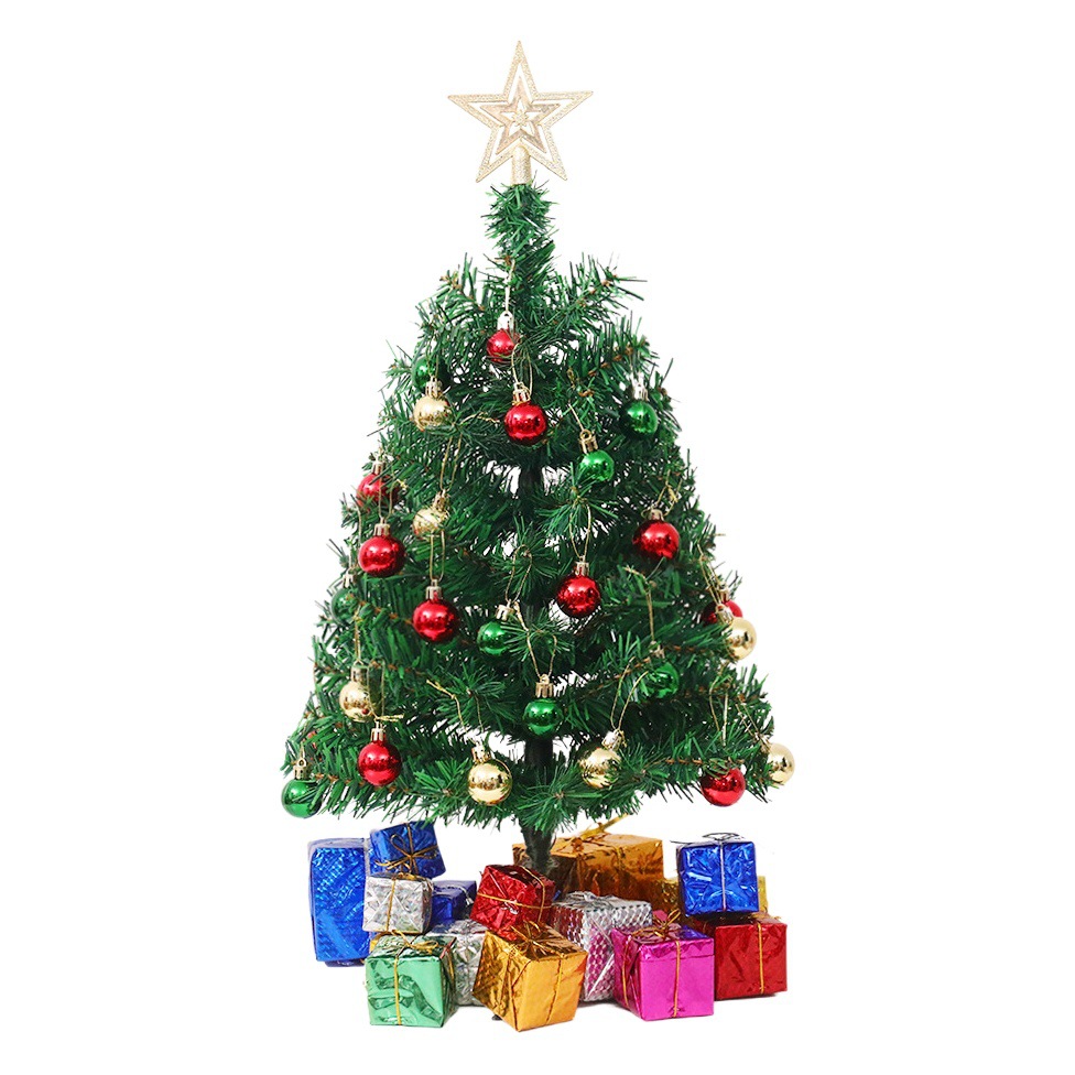 Comercio exterior transfronterizo mini árbol de Navidad Paquete de escritorio 45cm/60cm decoración de la Oficina árbol decorativo de Navidad