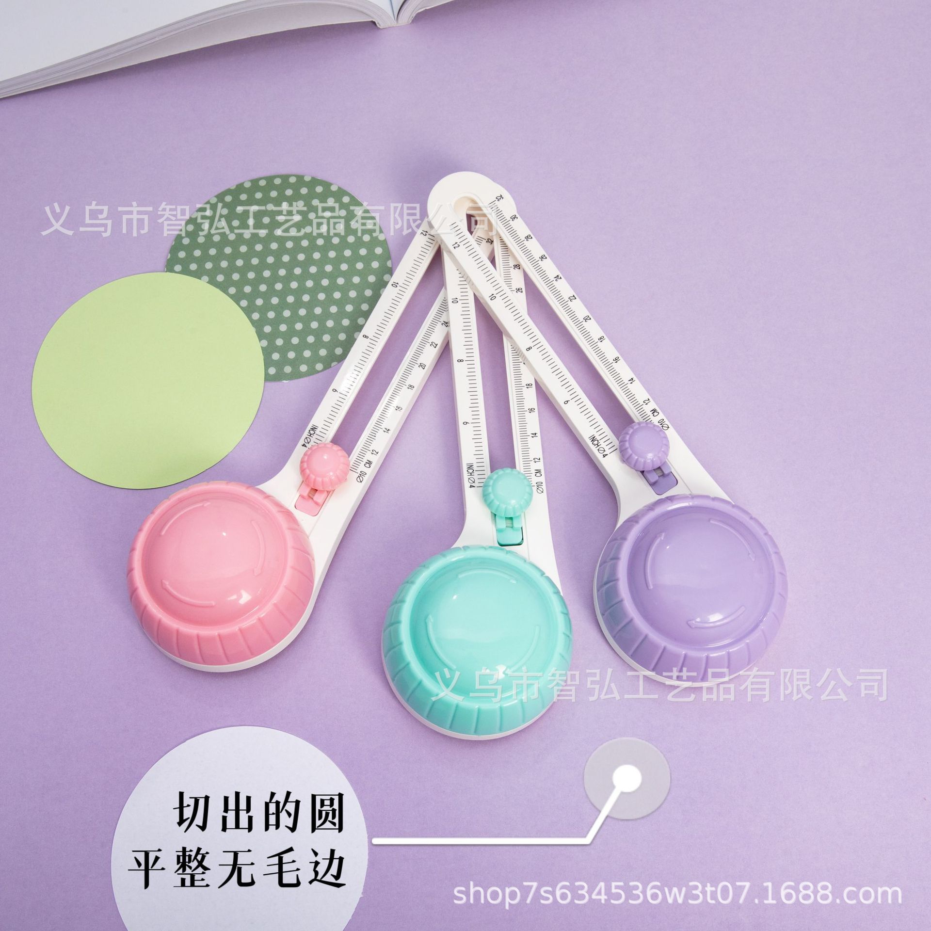 Cortador circular DIY hecho a mano cuenta redonda cortador de papel 360 ° giratorio circular cortador de papel cortador