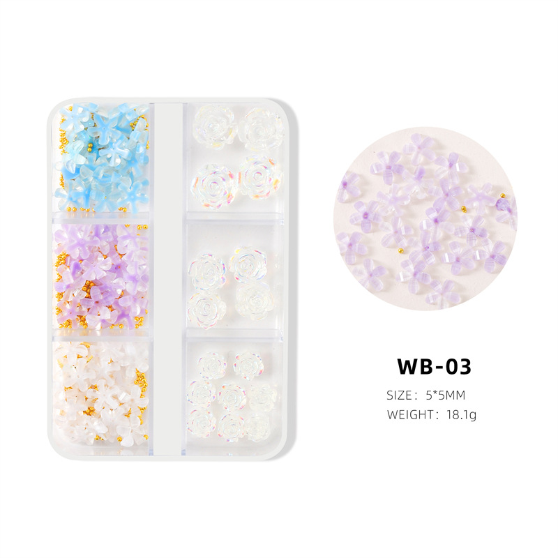 3D tridimensional Camelia resina de cinco pétalos Flor de uñas de joyería Nuevo estilo japonés manicura mixta de cinco pétalos flor de la joyería