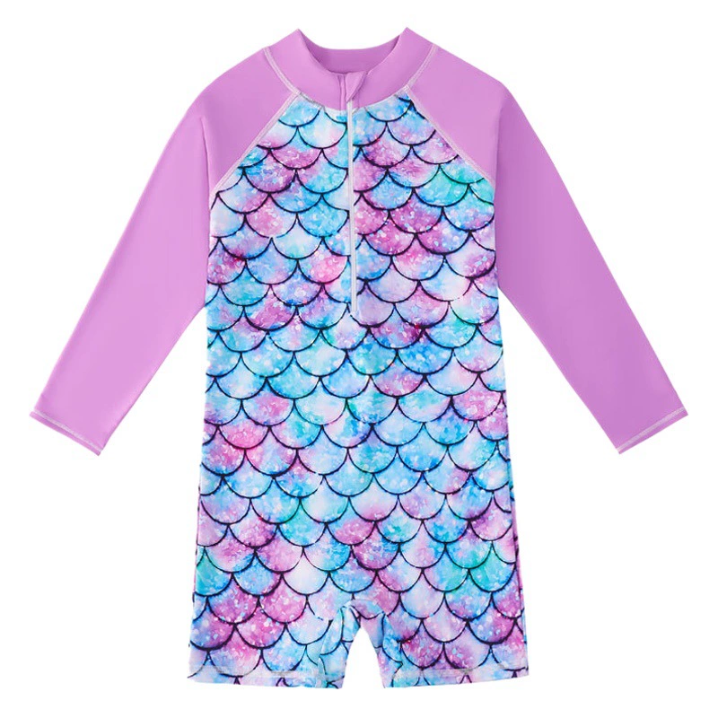 Внешняя торговля детский купальник с длинными рукавами для девочек сиамская русалка купальник для девочек