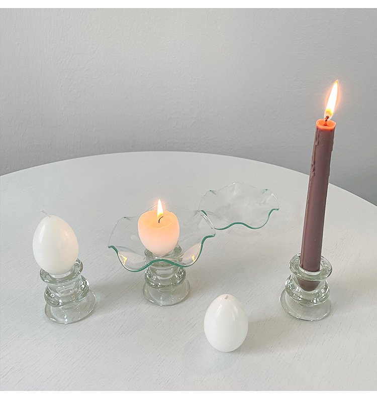 Simple Style Solid Color Glass Candlestick display picture 5