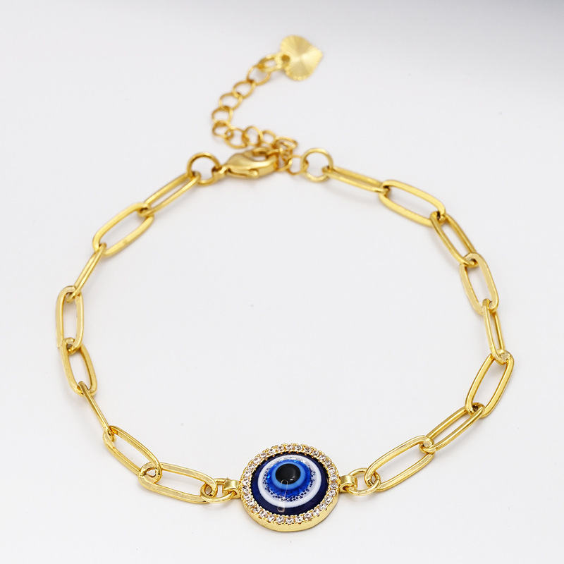 Cross-border Hot Turkey Evil Devil Eye Zircon Pop Bracelet Cross-border E-commerce Jewelry Foreign Trade