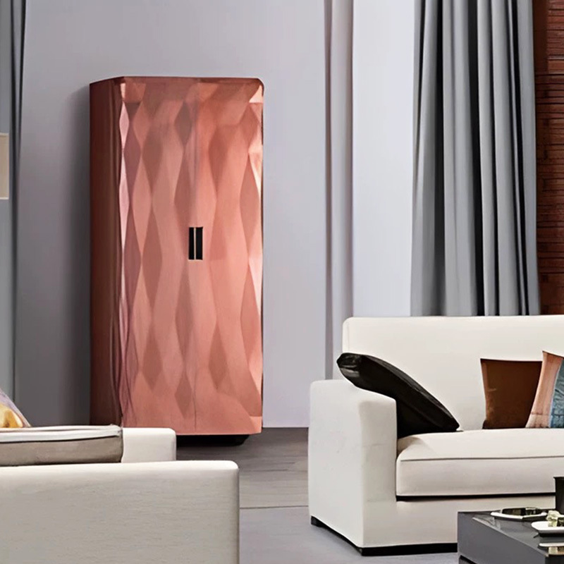 Italian Solid Wood Wine Cabinet Against the Wall Living Room Home Display Cabinet Creative Artistic High-End Luxury Light Luxury Storage Cabinet