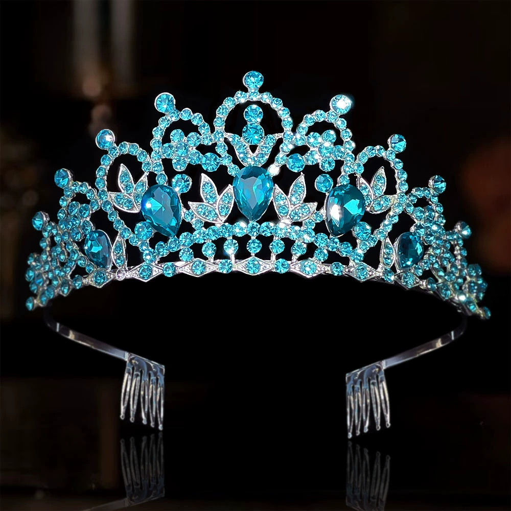 Диадема с rhinestones для невесты, аксессуар для волос, корона, оптом, стиль высшего качества, европейский стиль