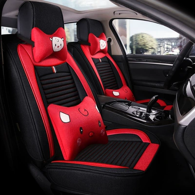 Four Seasons Pad Linen Seat Covers, Fabric Car