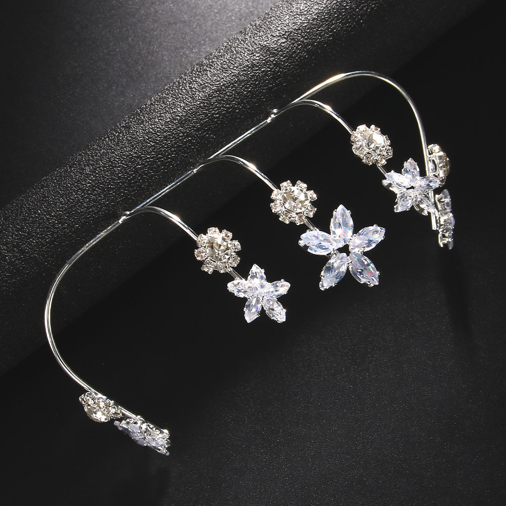 Cruz-frontera nueva pulsera de circón moda de alta calidad en forma de flor pulsera abierta accesorios personalizados pulsera