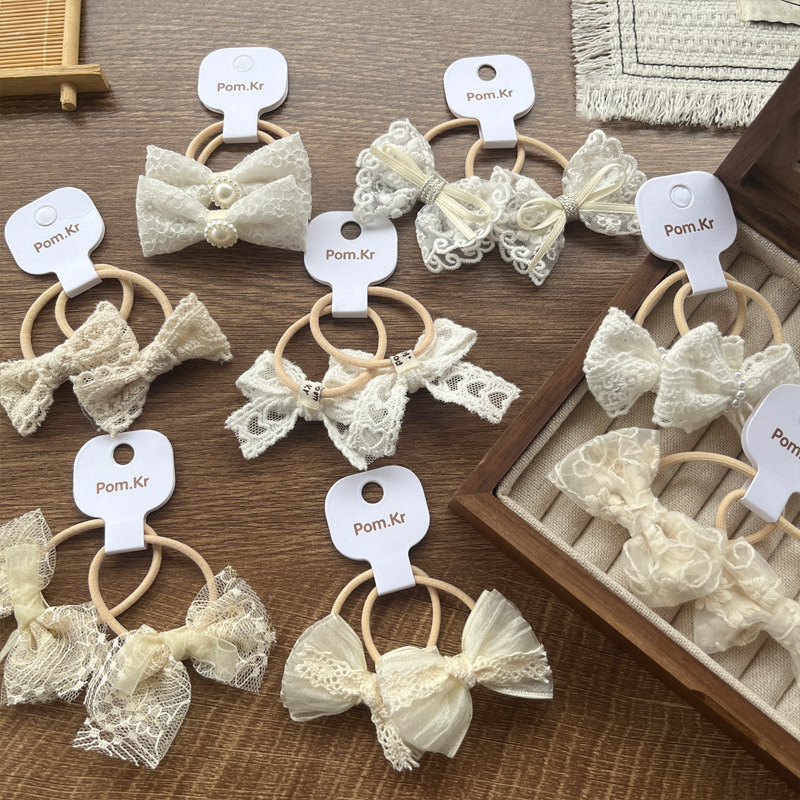 Children Unisex Gender Sweet Style Sweet Children Unisex Bow Knot Cloth Hair Tie