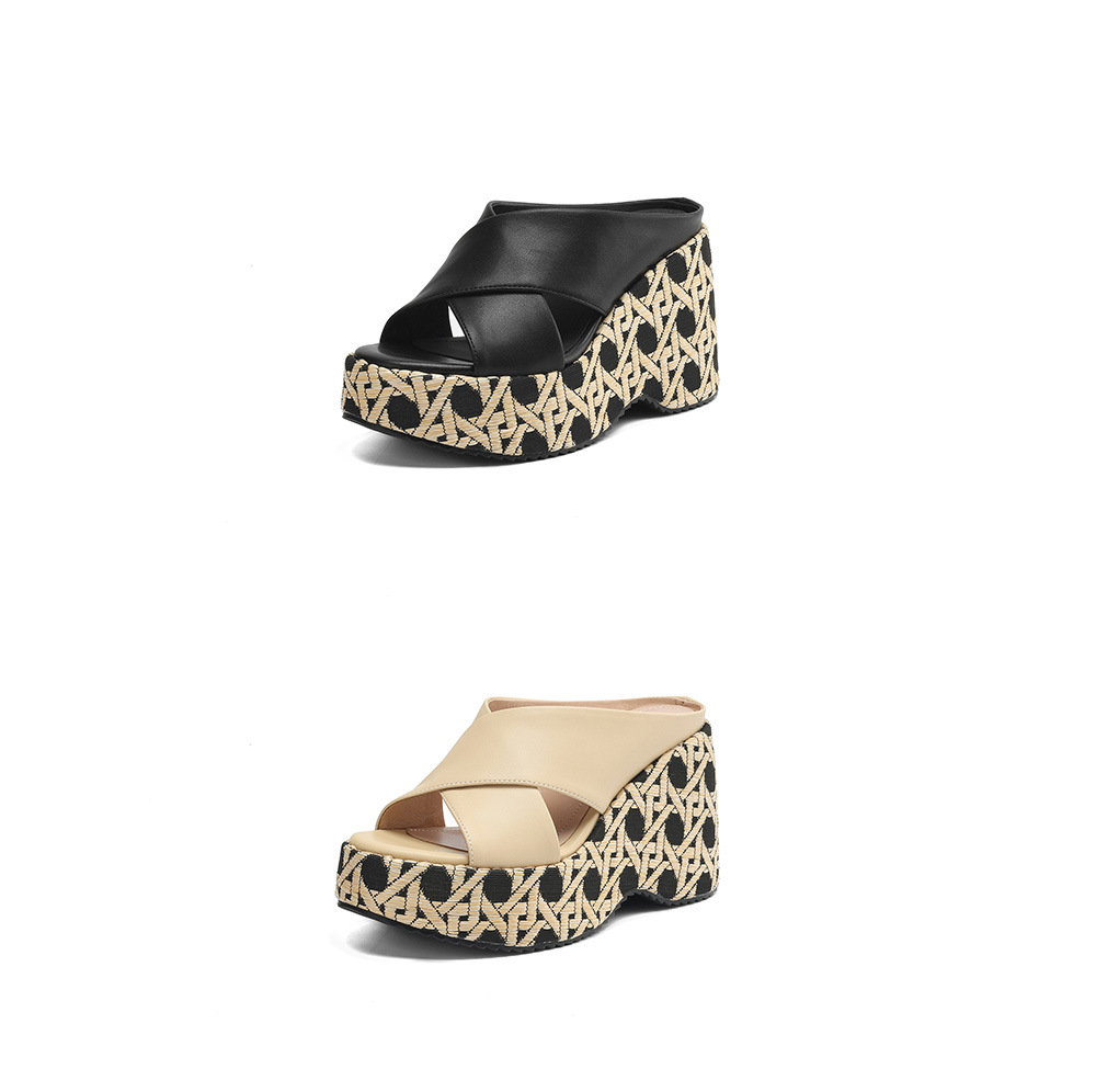 Sandal cao gót nữ quai chéo 9cm đế xuồng hở mũi — Màu đen, Màu mơ chi tiết 18