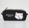 Cartoon polyurethane pencil case with zipper, capacious stationery for elementary school students, storage bag