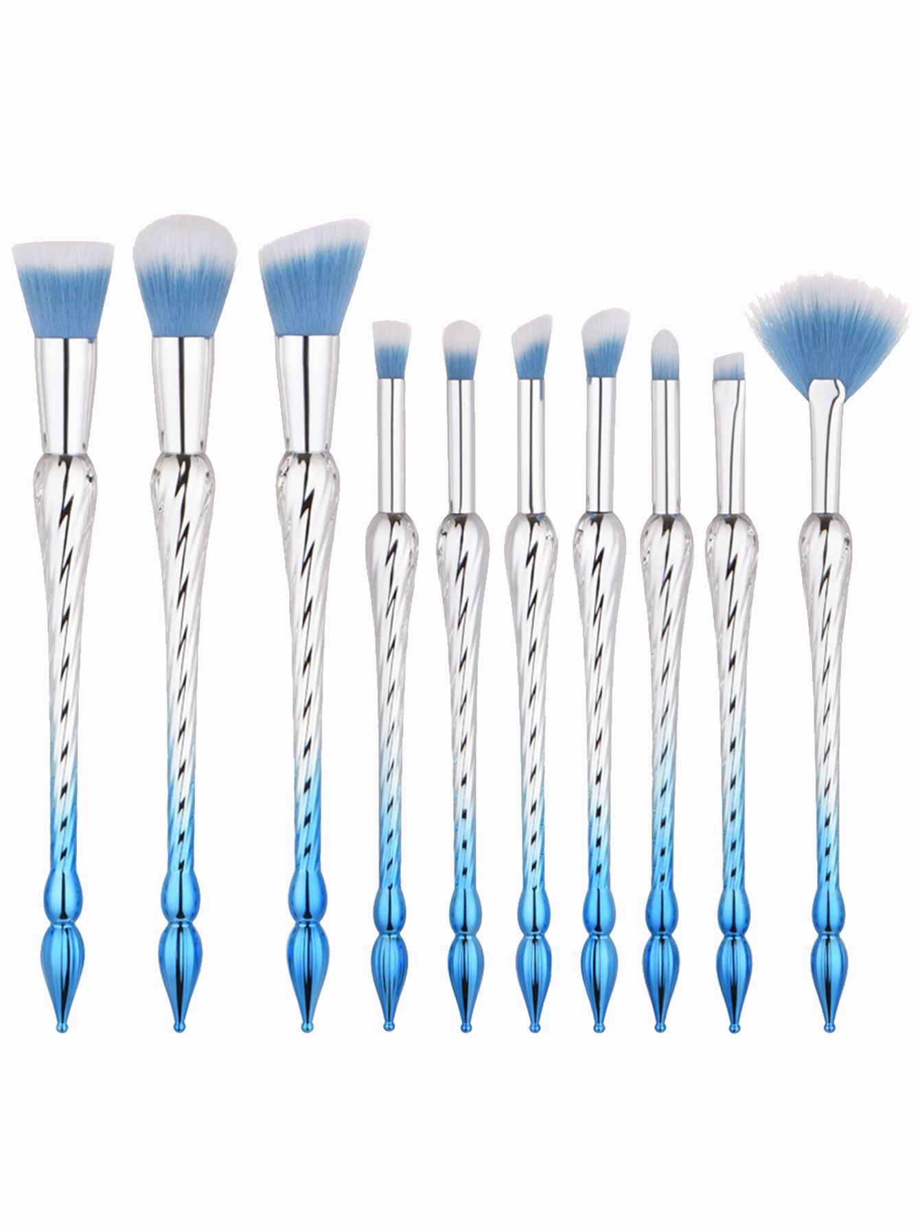 10 neues mehrfarbiges Make-up-Pinselset_voghion.com