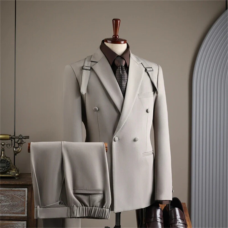 2026 New Model Foreign Trade Cross-Border Men's Adult Ceremony Suit Set with a Stylish Design for Weddings and Banquets