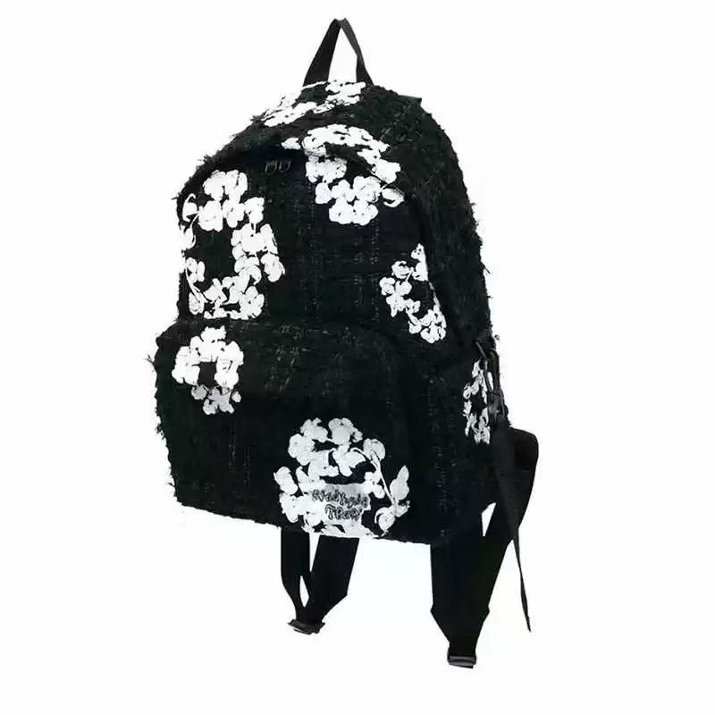 Denim Tears co., Ltd. xiaoxiangfeng Design sense wanpin embroidery mochila mochila casual mochila de computadora para hombres y mujeres