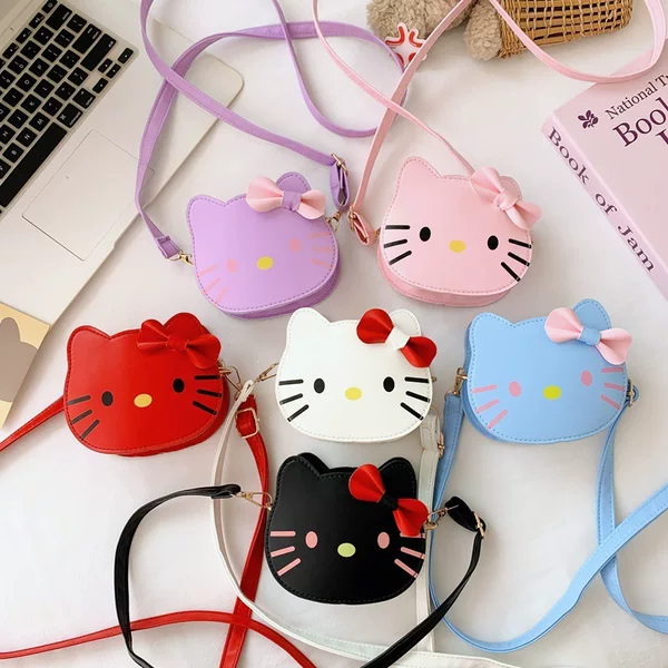 Summer Children's Bag 2026 New Cartoon Cute Cat Handbag for Girls, Parent-Child Single Shoulder Crossbody Snack Bag