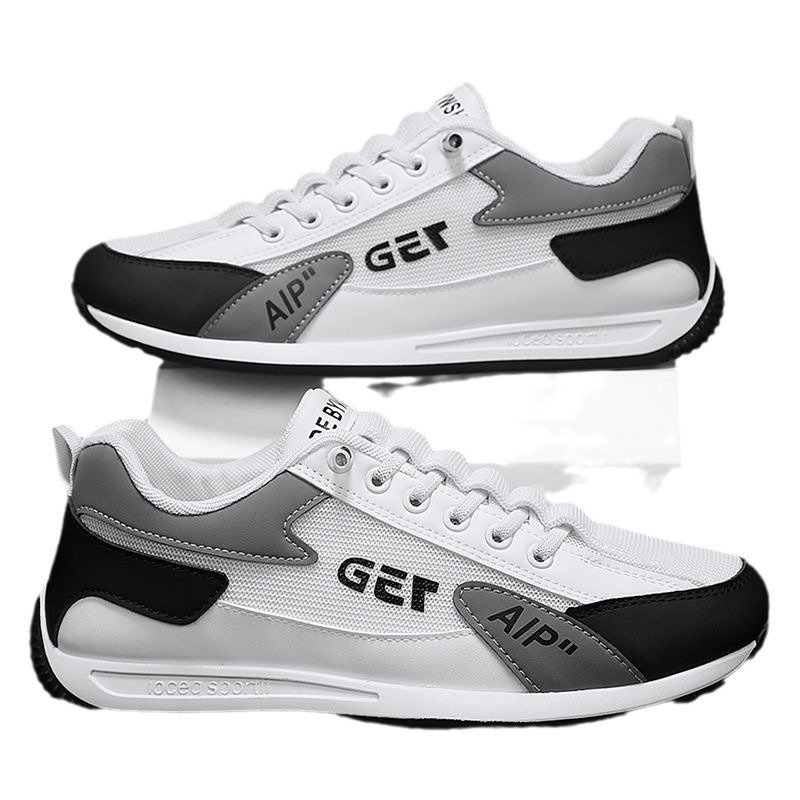 Zapatos de hombre verano transpirables zapatos de malla tendencia Gump zapatos deportivos de hombre zapatos de carrera casuales estudiantes zapatos blancos para hombre