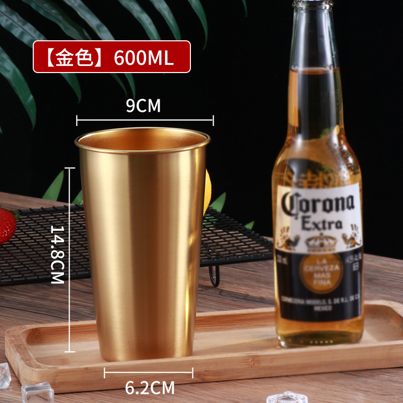 304 단일 레이어 맥주 컵 600ml 금
