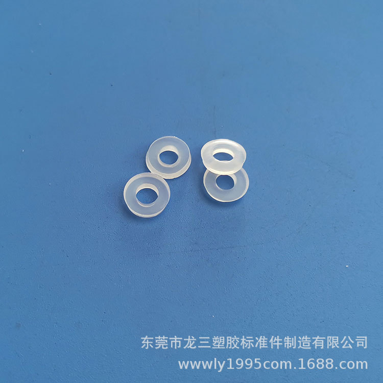 龙三塑胶厂家供应 硅胶垫片10*5*2透明  圆形平垫圈
