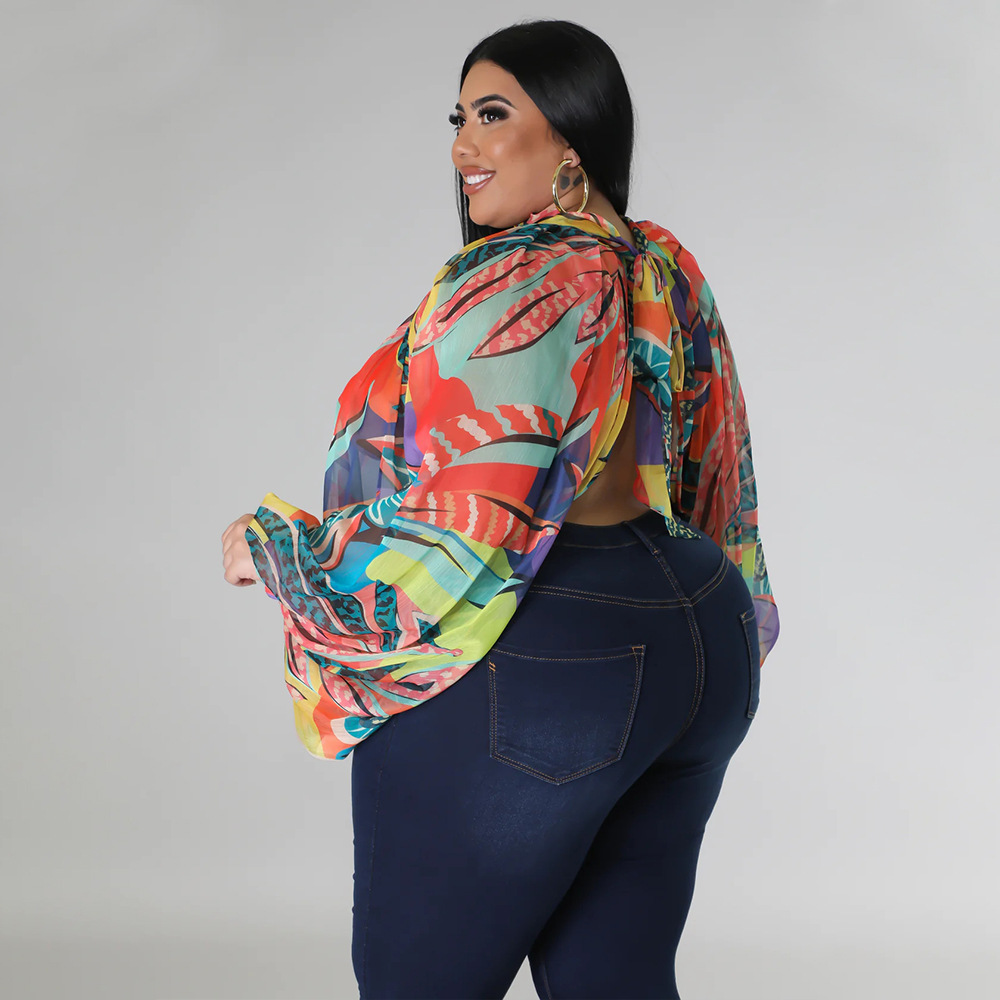 252g Weight Long Sleeve Sleeve Length Regular Sleeve Sleeve Type Spandex, Polyester, Chiffon Fabric Type Long Top Length Blouse Tops Type Daily, Street Occasion Round Neck Neckline Regular Fit Fit Type Color Block Pattern Spring&Summer Season Streetwear Style Blouse Long Sleeve Plus Size Tops Streetwear Color Block 30