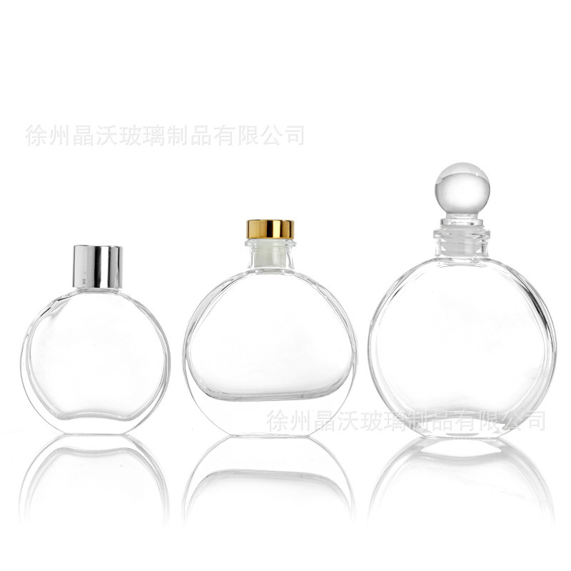 卸売り平円高級アロマボトルガラス瓶空瓶現物アロマボトル100ml 50ml透明無火装飾|undefined