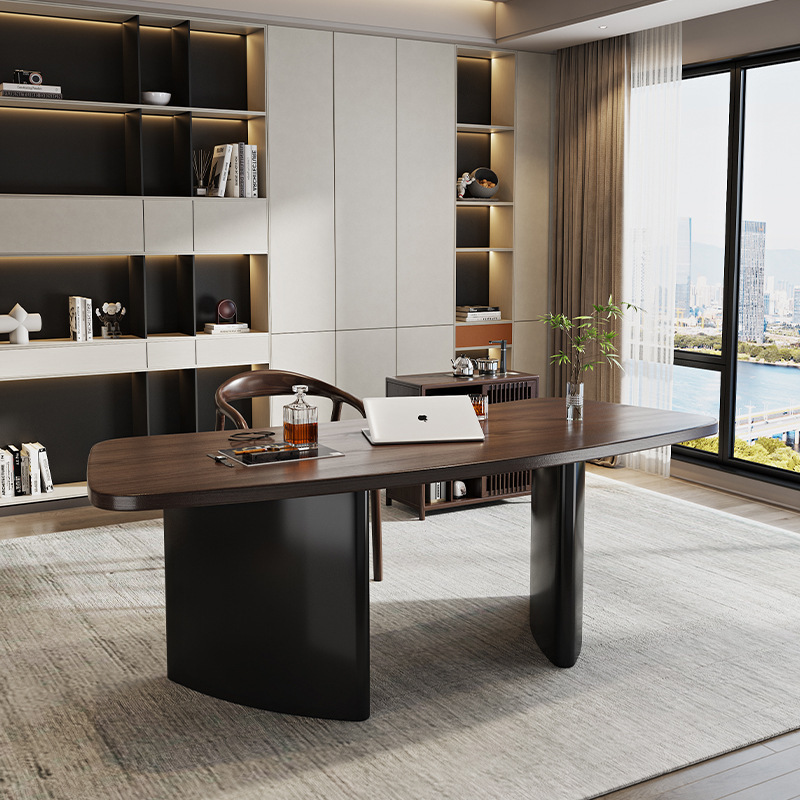 Nordic Solid Wood Computer Desk Special-Shaped Desk Designer Creative Desk Home Desk Simple Workbench Boss Desk