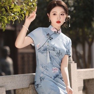 Princess Qianjin 2025 New Women's Spring and Summer Daily Photo Modified Young Girl Slim Long Cheongsam
